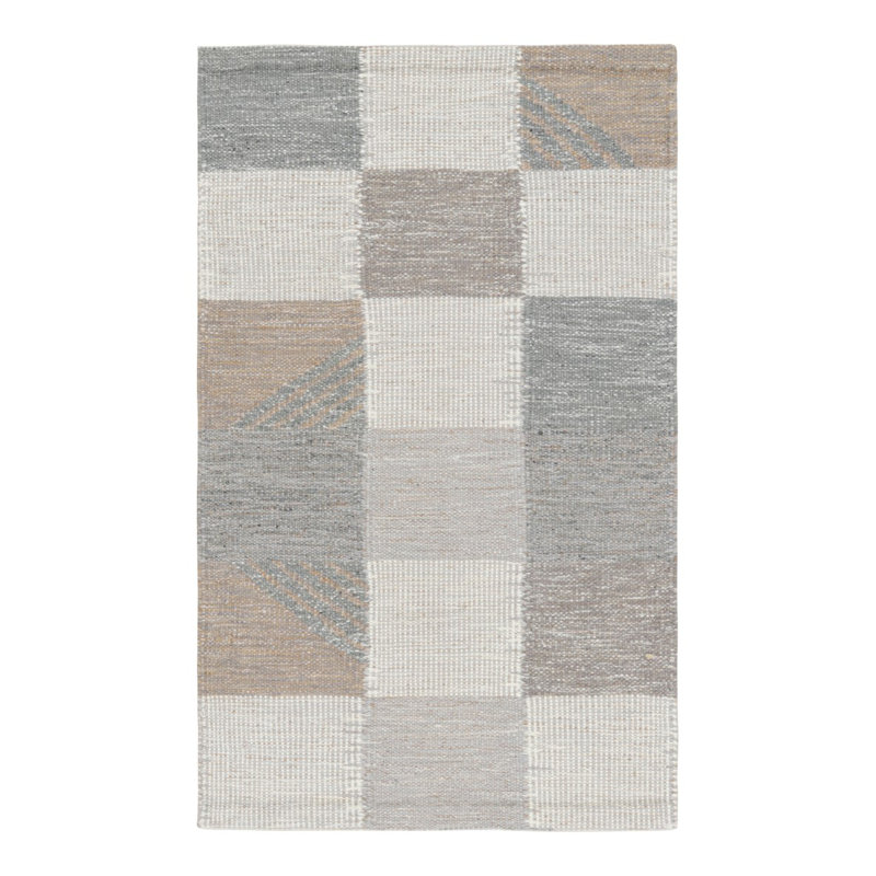 Rug & Kilim’S Scandinavian Style Rug In Blue And Gray, With Geometric Patterns