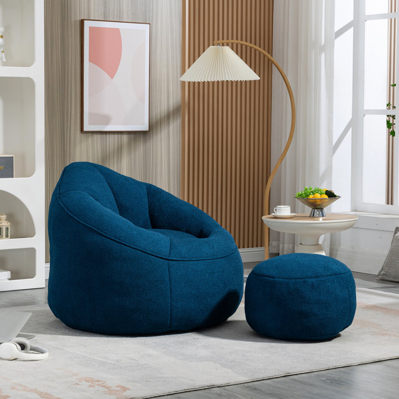 Pouf léger en mousse pour coin lecture, fauteuil de 99 cm de profondeur avec siège confortable
