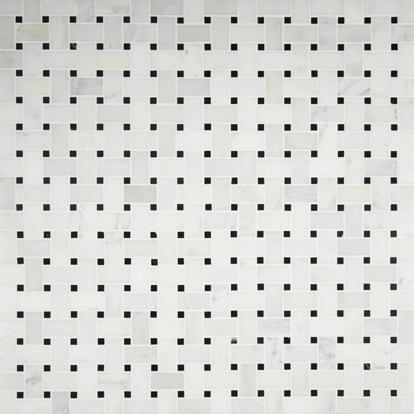 Castella Cambria Weave 12 in. x 12 in. Honed Marble Mosaic Floor and Wall Tile