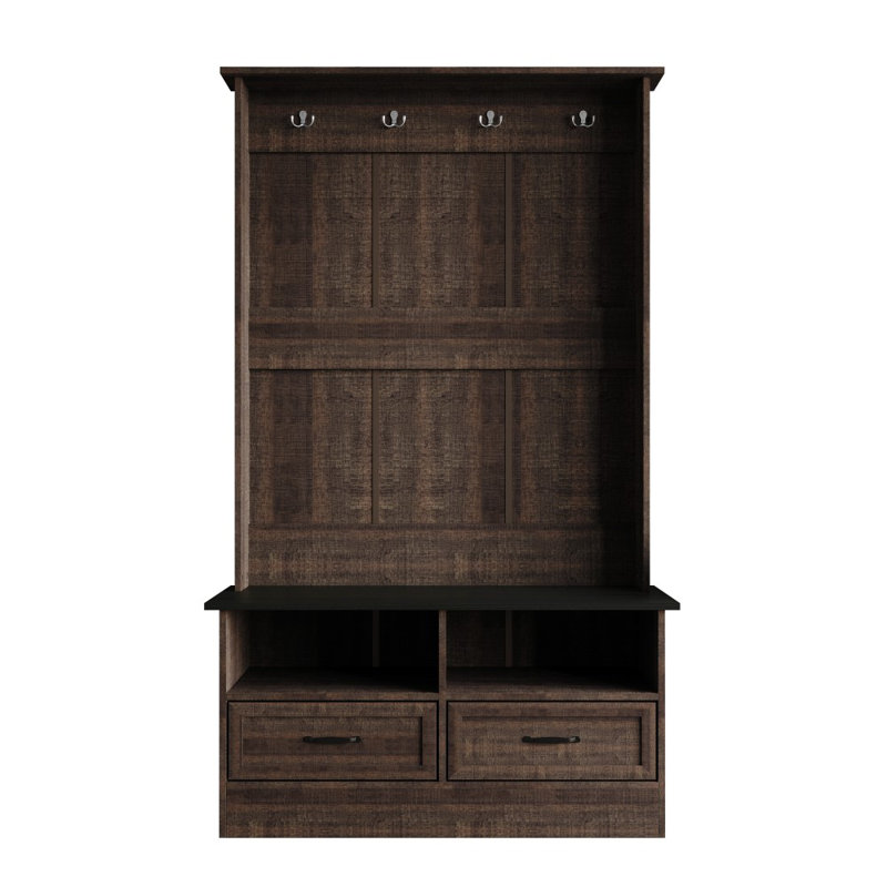 Arbre d'entrée avec armoire de rangement en brun, Brun