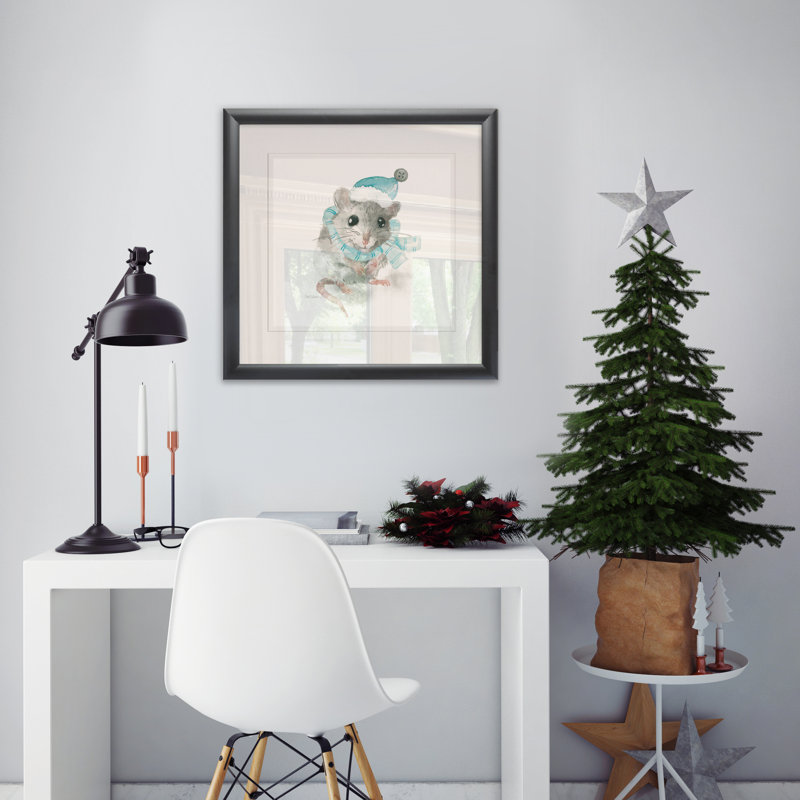 « christmas critter mouse », impression encadrée, H 30,5 po x l 30,5 po x P 1,5 po