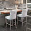 Tabourets de bar contemporains rembourrés en velours avec décoration capitonnée-1877338182