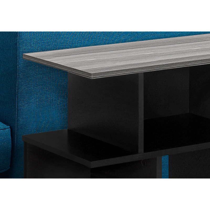 Table d'appoint, table de bout, table de chevet, lampe, salon, chambre à coucher, stratifié, contemporain, Gris, Noir
