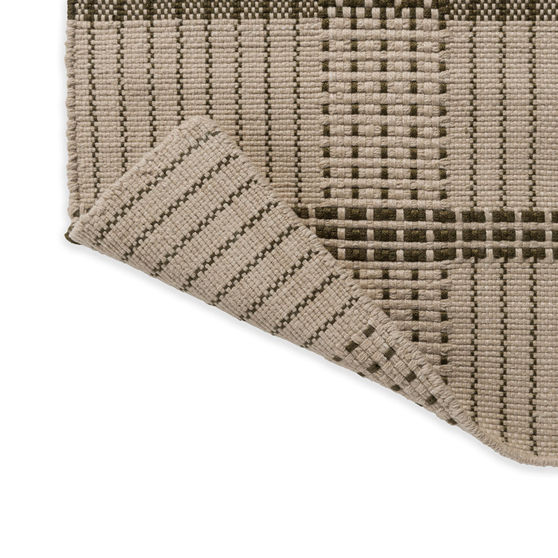Zona Striped Area Rug in Olive/Beige, Rectangle 6'7" x 9'2"