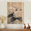Hortensia rétro en monochrome II - impression sur bois d'hortensia - sur bois de pin naturel-152316518