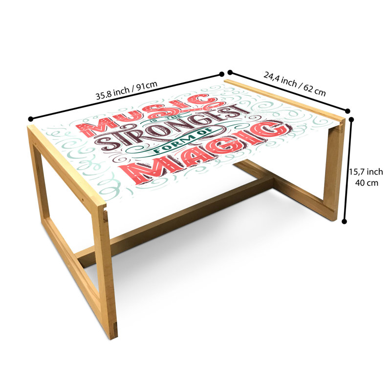 Jamial Sled Coffee Table, 90cm H x 62cm W x 40cm D