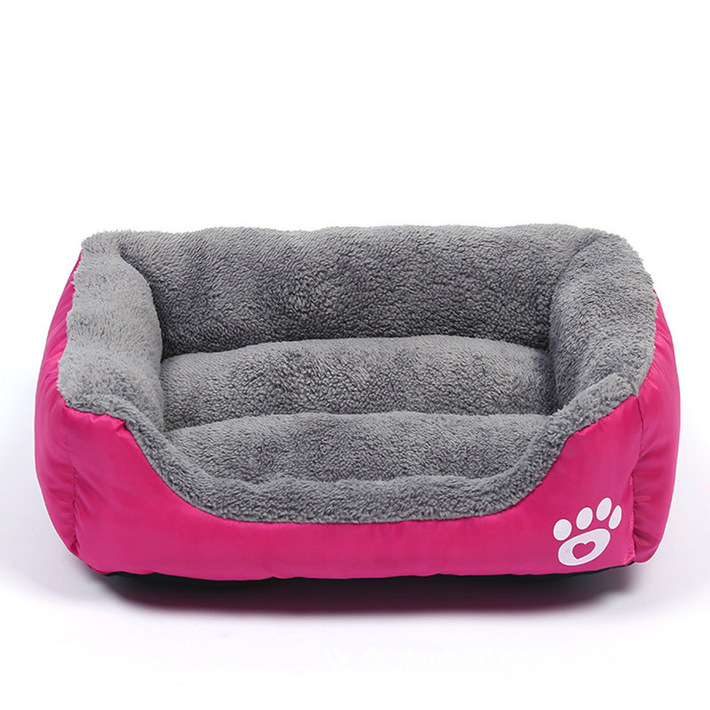 Lit pour chien Goncalves, Rose / gris, Très petit (l 17,7 po x P 13,8 po x H 3 po)