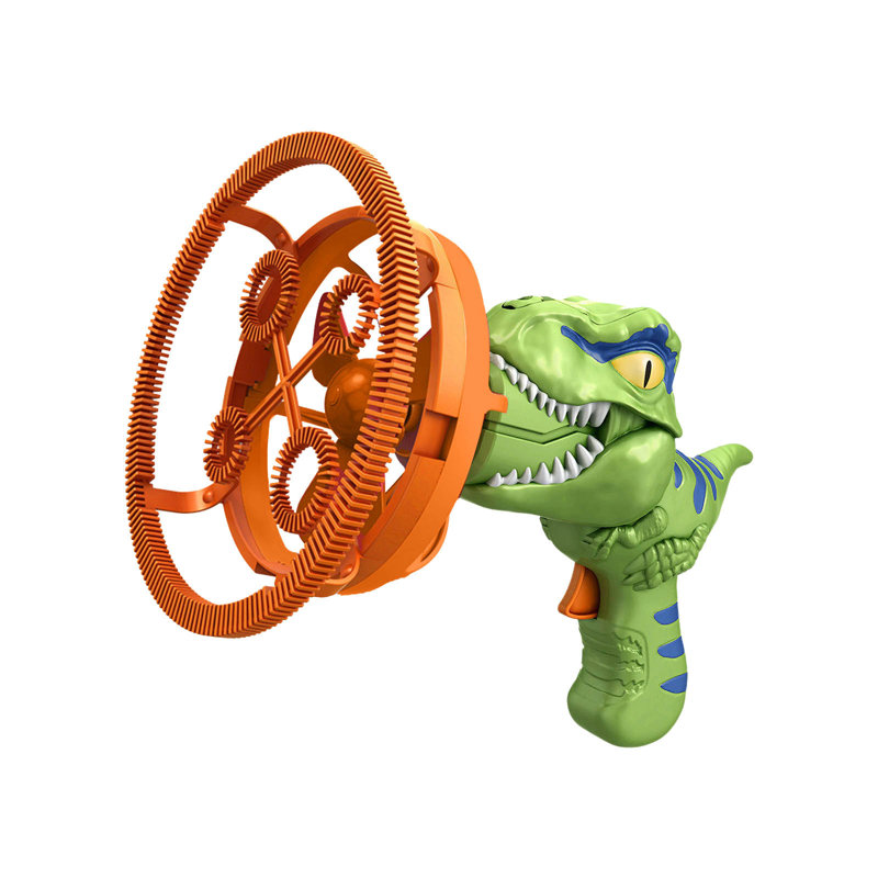 Big Medium Bubble Machine Semi-automatic Dinosaur Machine, Green