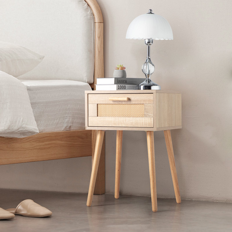 Table de chevet 1 tiroir en brun