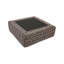 Repose-pieds Dewey bleu marine et brun-1782062247