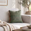 Housse de coussin bohème en coton vert tissé à la main brodée à la main-1740978553