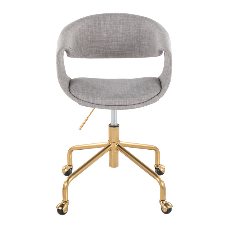 Arshad Upholstered 4-Star Task Chair, Gold