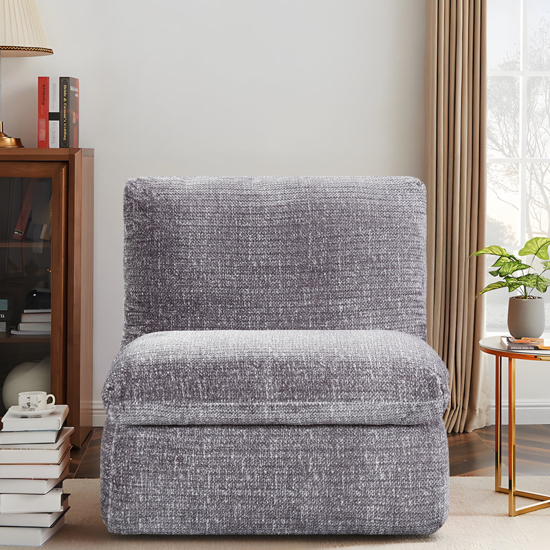 Fauteuil ergonomique en velours côtelé gris