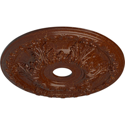Médaillon de plafond Endurathane Caputo, 24 1/4 po de diamètre x 1 1/2 po (convient aux auvents de 6 po ou moins), finition peinte à la main pour abat-jour de nuit
