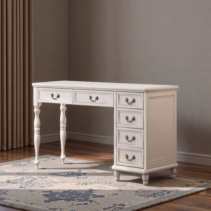 Bureau multifonctionnel rétro de style américain, H 29,13 po x l 39,37 po x P 21,65 po