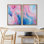 «Serene Pink and Blue Swirls Calming Abstract», 2 pièces sur toile