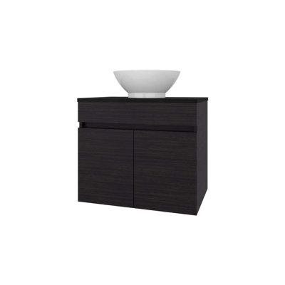 Meuble-lavabo avec 2 portes Wengue