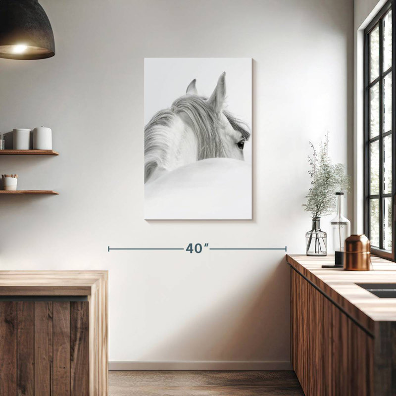 Brampt Gray Haired Horse, 36" H x 24" W