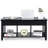 Table basse Red Barrel Studio® avec compartiment caché et tablettes de rangement noires