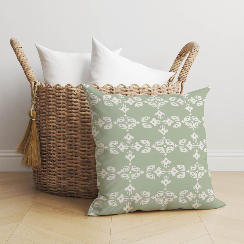 Cassia Indoor Throw Pillow, Green, 16"H x 16"W