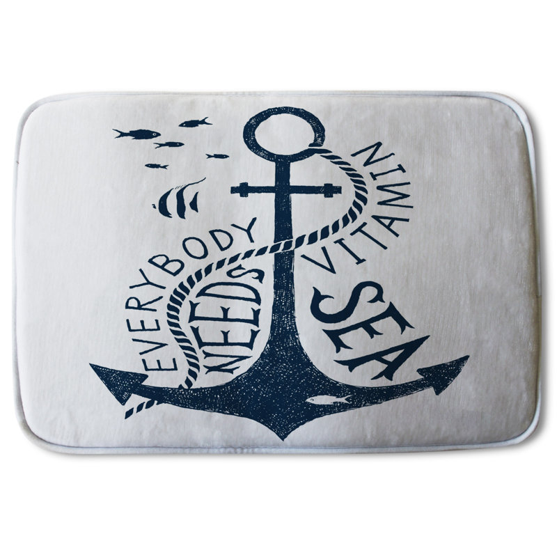 Fiona Non-Slip Bath Rug, Anchor