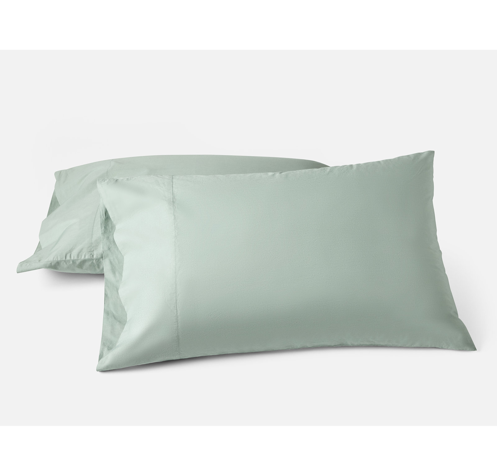 Refined Organic Percale - Set of 2, Standard Pillowcase, Seafoam