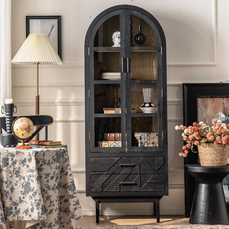 Simple and Creative Black Display Cabinet