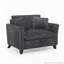 Fauteuil simple confortable avec revêtement en velours côtelé-1342739615