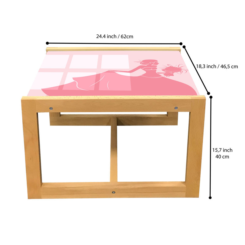 Jakayln Trestle Coffee Table, 40cm H x 46.5cm W x 62cm D