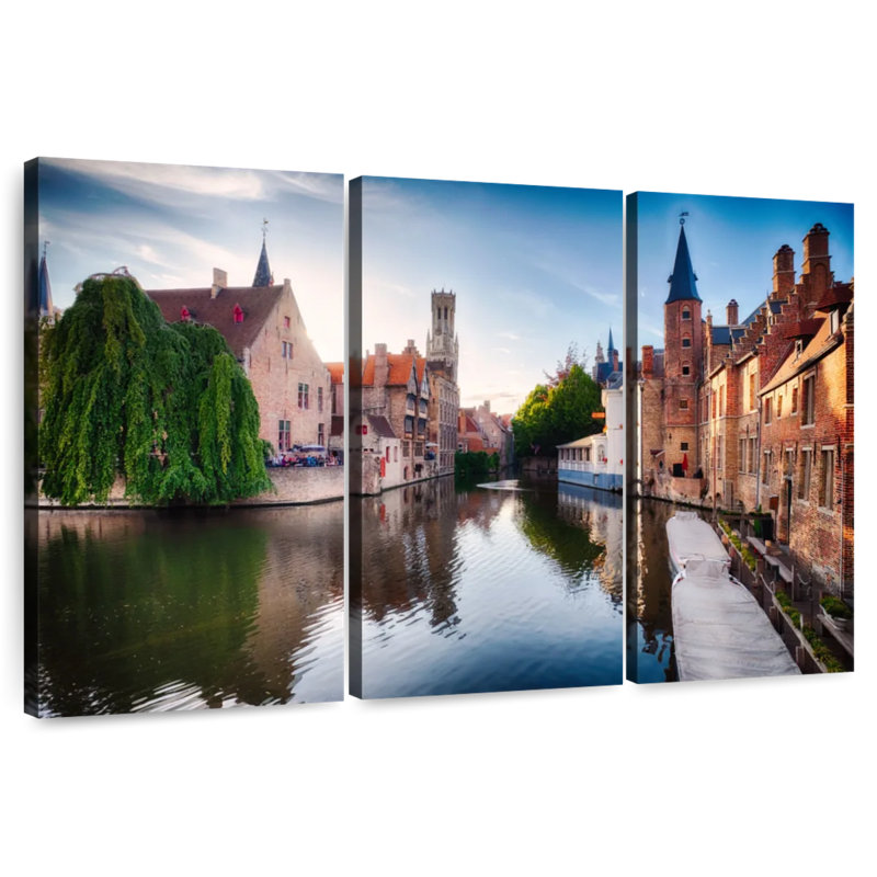 Lilie Bruges Water Canal, H 42 po x l 65 po