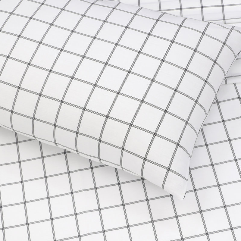 100% Cotton Sheets Sets Soft Crispy Percale Cooling Sheets 16 Inch Deep Pocket Bed Sheets, King Sheet Set with 2 Pillowcase