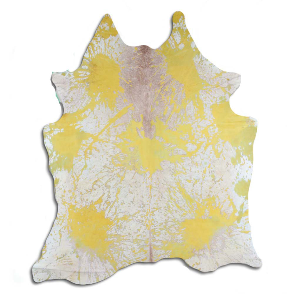 Foundry Select ACID WASHED HAIR ON Cowhide RUG DISTRESSED YELLOW 2 - 3 ...