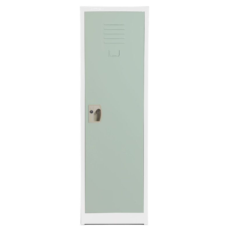 Casier pour enfant à 1 porte avec serrure à clé à 1 porte H 48 po x l 15 po - Rangement pour les écoles, la salle de sport, la maison - Comprend une tablette, des crochets, une ventilation et un porte-carte - Assemblage facile