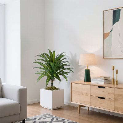 Arbre Dracaena artificiel avec des feuilles réalistes pour la décoration intérieure et extérieure