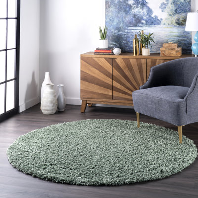 Abbiney Performance Shag Green Rug