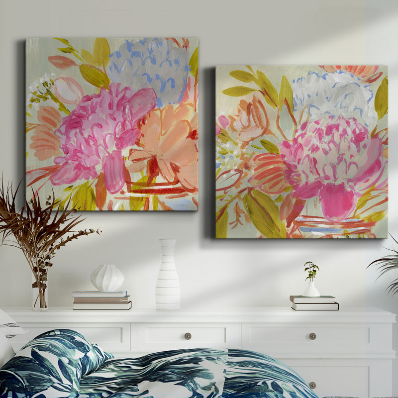 Toile tendue Bright Florist III-Premium Gallery - prête à être accrochée, H 40 po x l 40 po x P 1 po