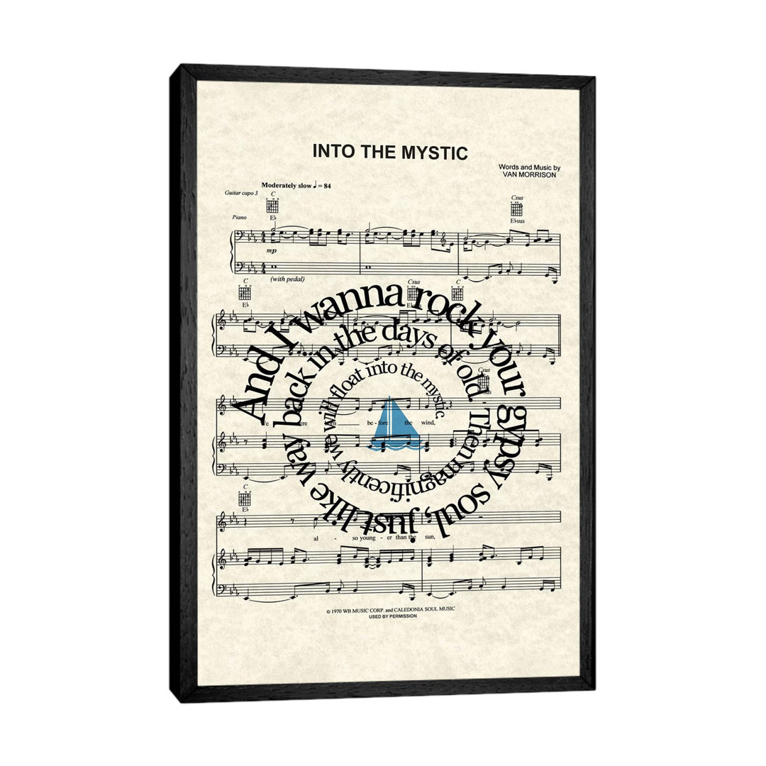 Into The Mystic - Blue Sail Boat - Print on Canvas