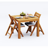 Surfliner Outdoor 3 - Piece Teak Dining Set