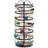 6 Tier Metal Rotating Earring Holder Organizer, 264 Holes Earring Storage Display Stands Tree Rack, Adjustable Earring Stud Tower(Black)