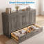 Lit armoire convertible avec tiroirs de rangement, gris clair-1128443926