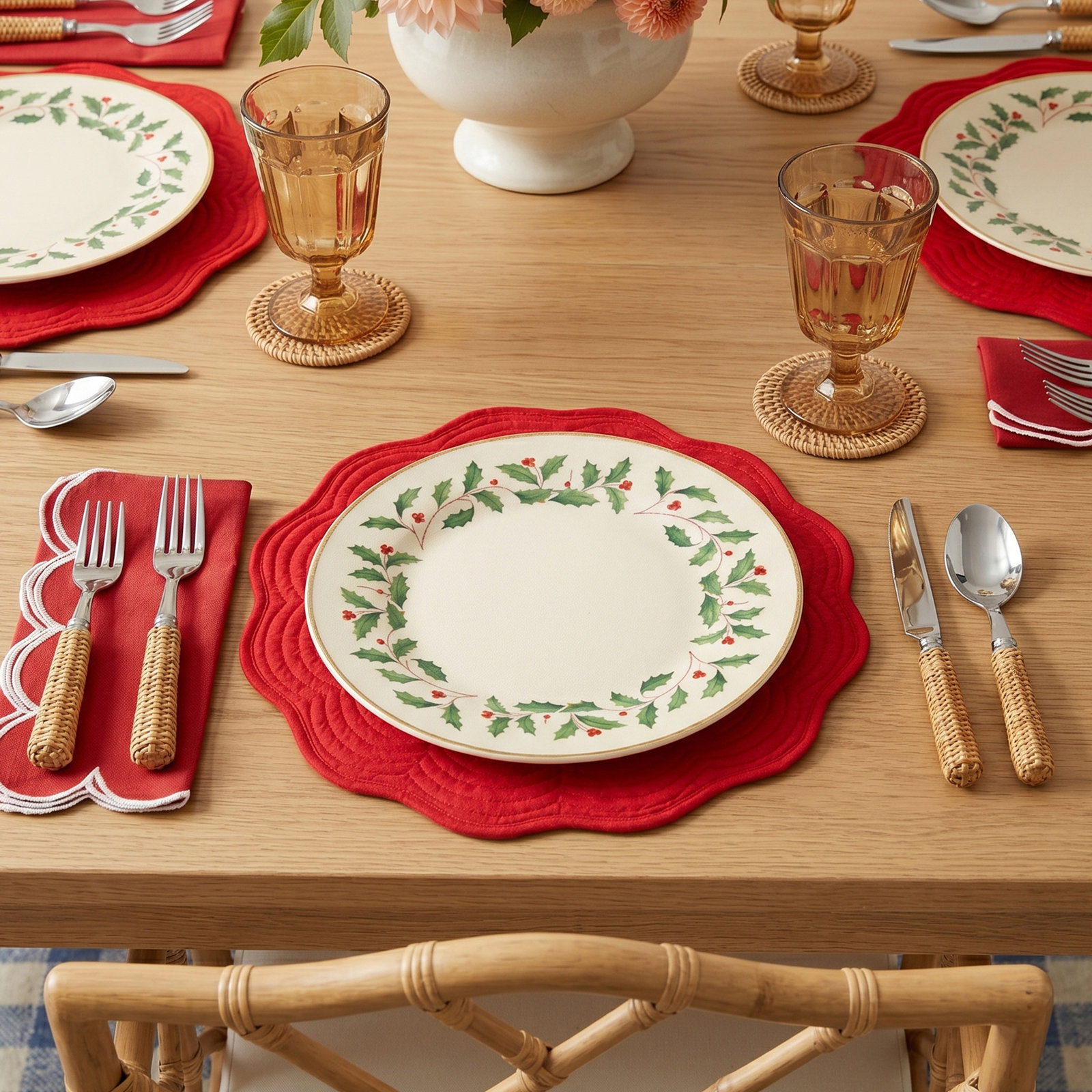 Grover Cotton Placemat, Red