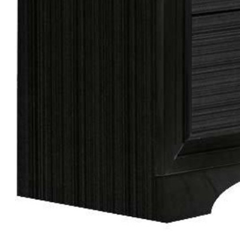 Commode double 9 tiroirs en bois Morvant, Noir