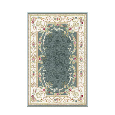 Stylish Hall Carpet (3.3 x 6.6 ft), 100% Polyester, 0.3 in Pile Height | Antibacterial, Non-Slip PVC Felt Dot Underside | Machine Washable, 3D Digital Print, Durable & Easy to Clean | Perfect for Entryway & Living Areas