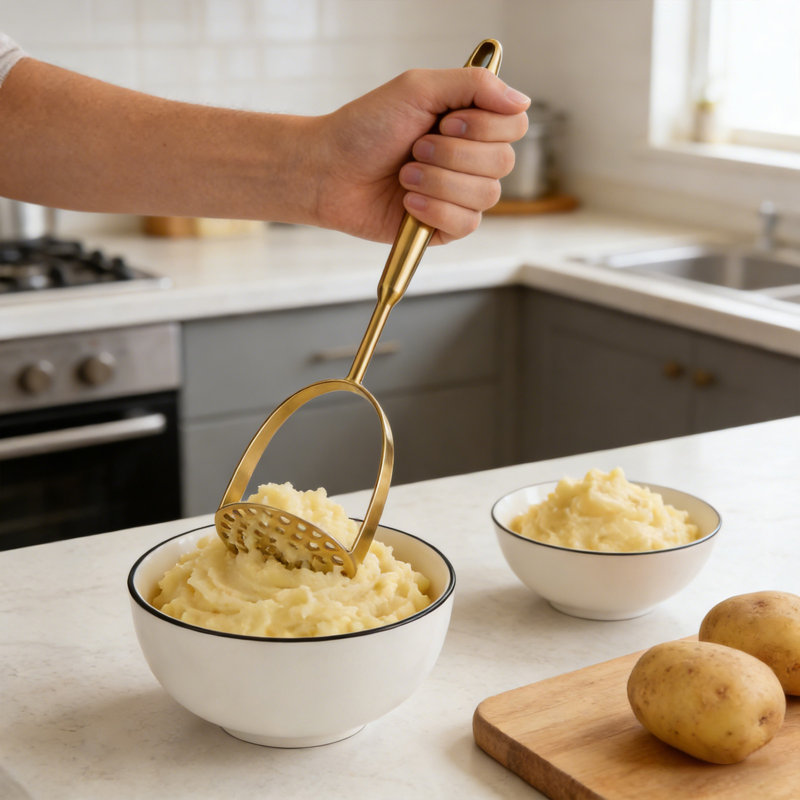 Purée de pommes de terre de 14 pouces, polyvalente idéale pour les pommes de terre, les haricots, les légumes et les fruits