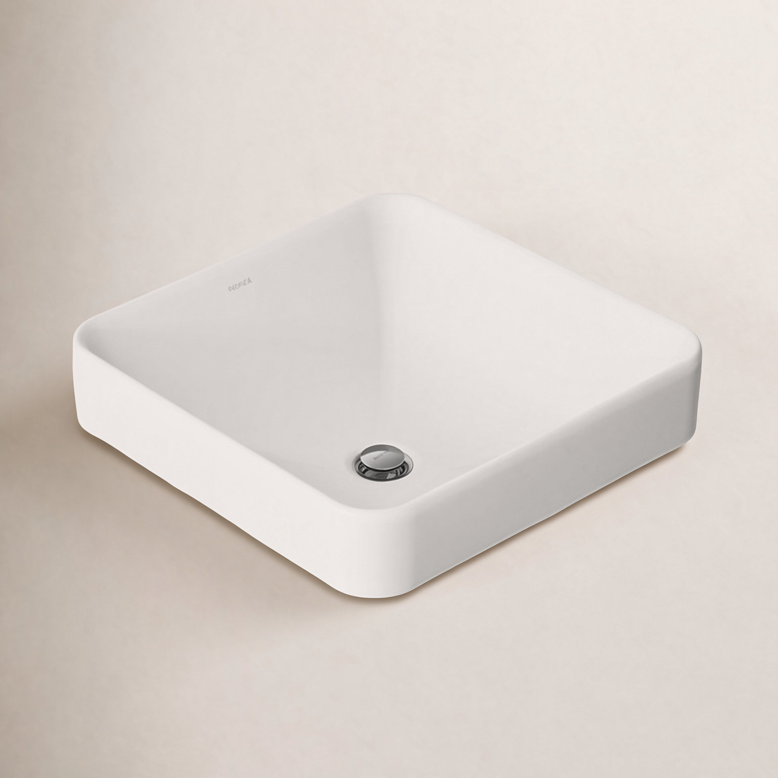 Vox Square Vessel Bathroom Sink, White