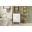24" Bathroom Vanity With Ceramic Sink, Small Bathroom Sink Cabinet, Modern Cabinet With 2 Drawers And Adjustable Shelf-1486004642-1486004641