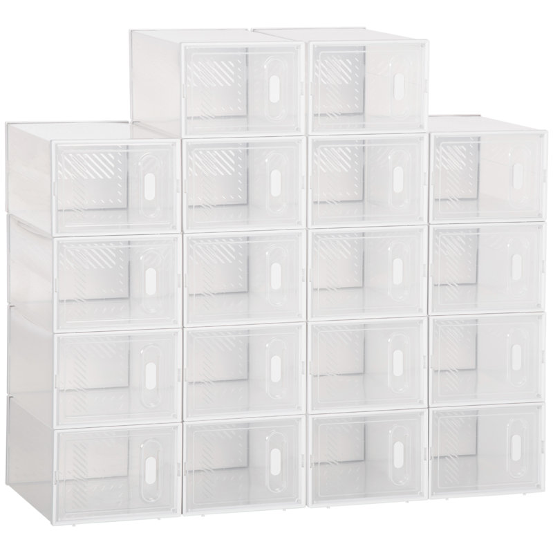 18 Pair Stackable Shoe Storage Box