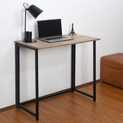 Golightly Desk Folding Computer Wooden Finish Space Saving
