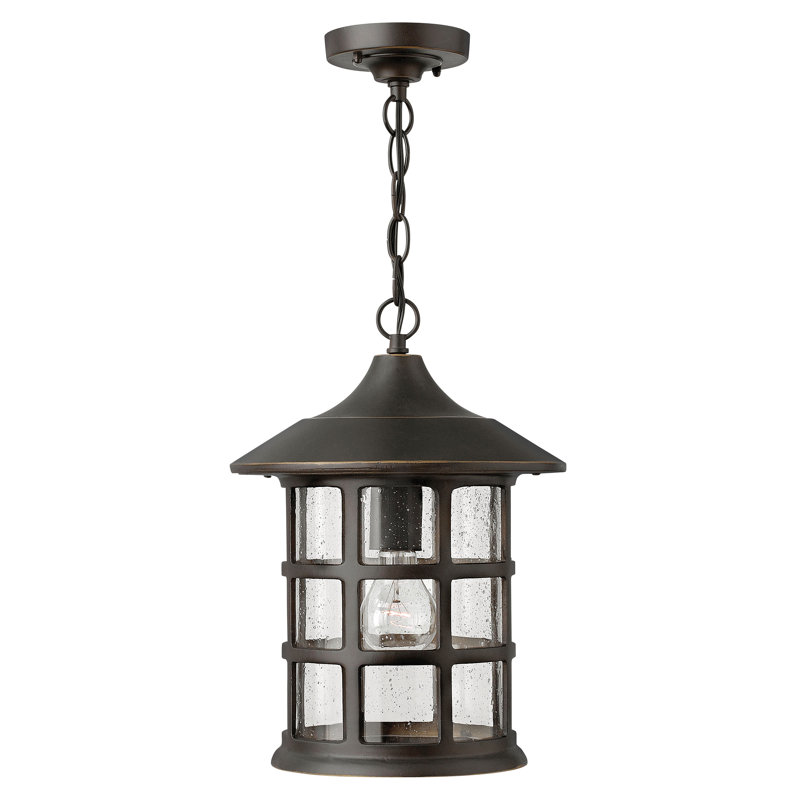 Freeport 1-Light Outdoor Hanging Lantern, Incandescent, Oil Rubbed Bronze