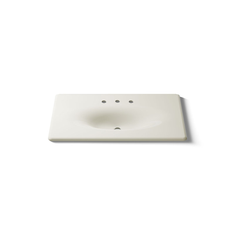 Plateau de meuble-lavabo 38 po Iron Impressions, Biscuit, Centres de 8 po